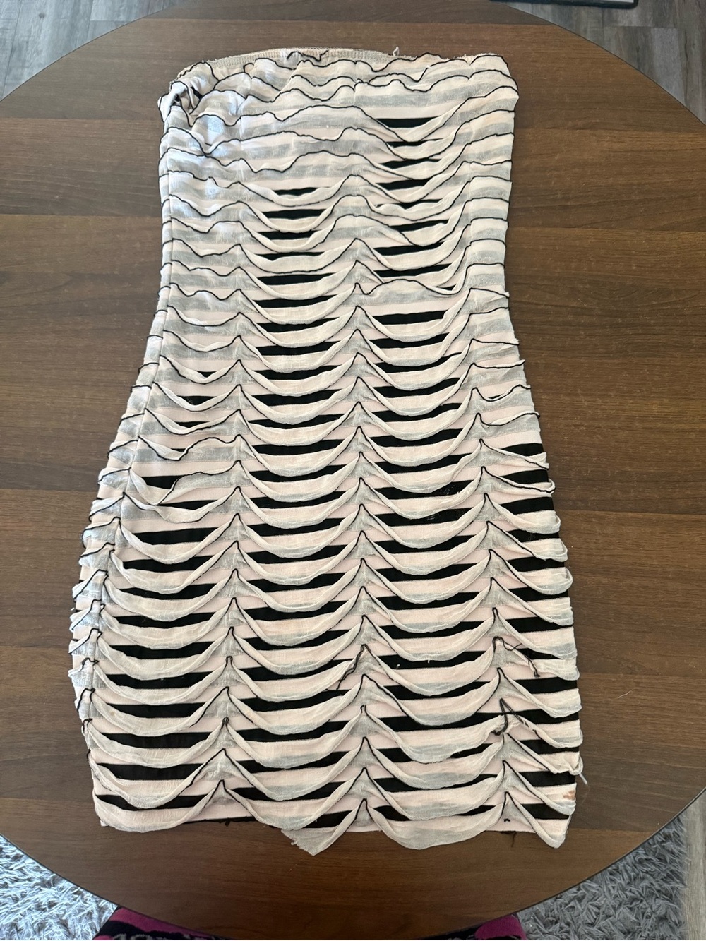 Estam Y2K mini black and ivory dress